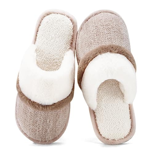 Cozy Slippers for Women Indoor and Outdoor Fuzzy House Shoes with Memory Foam Anti-Skid Sole Gifts for Women Mom Ladies her - Image 1