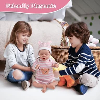 SPICIMOMO Realistic Reborn Baby Dolls Girl - Lifelike Real Life Full Body Vinyl 18 Inches Baby Doll That Looks Real, Gift for Toddlers Kids 3+ - Image 8