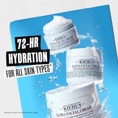 Kiehl's Ultra Facial Cream, with 4.5% Squalane to Strengthen Skin's Moisture Barrier, Skin Feels Softer and Smoother, Long-Lasting Hydration, Easy and Fast-Absorbing, All Skin Types - 1.7 fl oz - Image 8