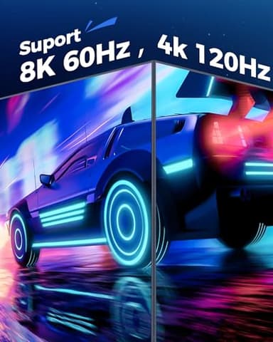 Cratree HDMI Cable 15FT Long - Certified 8K Ultra High Speed HDMI Cable,48Gbps Braided HDMI Cord,8K 60hz,4K 120hz,eARC,HDCP 2.2&2.3 - Compatible for HDTV/PS5 - Image 7