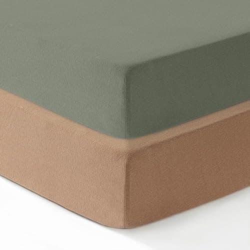 Dreamology Mini Crib Sheets,100% Cotton Crib Sheet,2-Pack,Soft,Baby Crib Sheets for Boys,Girls,Pack n Play Sheets,Pack and Play Sheets Fitted,Mini Crib Sheet,Crib Mattress Sheets,24 x 38 - Image 1