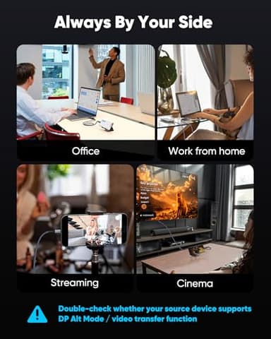 Highwings USB C to HDMI Cable 6FT (4K@60Hz), High Speed Type C to HDMI 2.0 Braided Cord, Thunderbolt 3/4/5 Compatible with iPhone 16/15 Series, MacBook Pro/Air, iPad, Surface, Galaxy, XPS, and More - Image 8