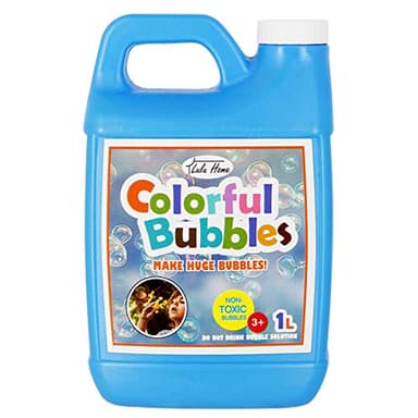 Lulu Home Concentrated Bubble Solution, 1 L/ 33.8 OZ Refill for Bubble Machines, Giant Wands, and Blowers - Up to 2.5 Gallons for Kids' Birthday Parties - Image 1