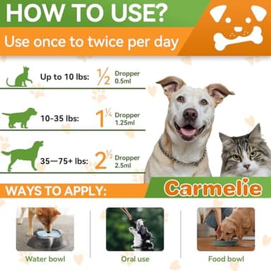 Oral Flea and Tick Support for Dogs and Cats, Natural Dog Flea and Tick Defense, Cat Flea Drops Supplements with Vitamin for Pets - All Breeds and Ages - Bacon - Image 3