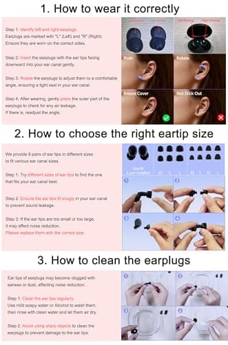 Ear Plugs for Sleeping 45dB Noise Cancelling Earplugs for Concerts, Snoring, Travel, Sleep, Reusable Silicone Noise Reduction Ear Plug Soft Ear Plug with 8 Ear Tips & Case Brown - Image 8