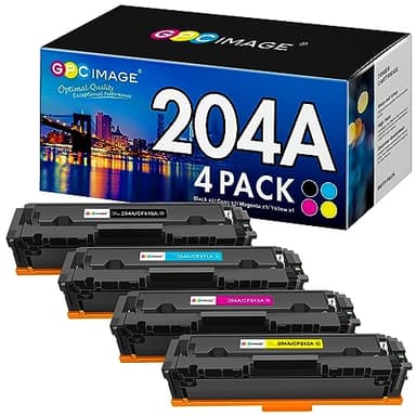 GPC Image Compatible Toner Cartridge Replacement for HP 204A 204 A CF510A CF511A CF512A CF513A to use with Color Laserjet Pro MFP M180nw M154nw M180n M154a MFP M181fw Printer (4 Pack) - Image 1