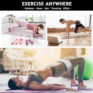 Nuplot Pilates Essentials Kit for Women - Better Yoga Pilates Kit for Home Workouts with Pilates Ring and Ball Set, Booty Bands, Figure 8 Resistance Band, Yoga Bands for Stretching (Black) - Image 5