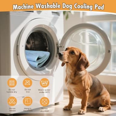 dgdgbaby Cooling Mat for Dogs Thicken Pad for Cats,Rabbit&Medium,Large Dogs Internal Arc-Chill Cool Fiber Dog Cooling Mat Non-Slip Washable Summer Pet Outdoor Bed - Image 8