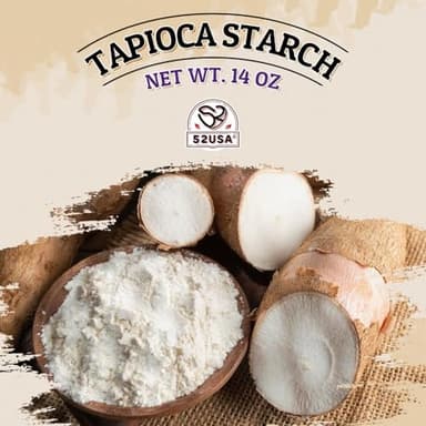 52USA Tapioca Starch, 3 Pack (42oz Total) | Tapioca Flour from Cassava Root | Gluten Free Flour Substitute | Vegan, Kosher, Non-GMO | All Natural, No Preservatives | Thickener for Baking, Cooking, Soups & Bubble Tea - Image 3