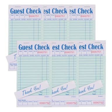 DGBDPACK 6 Guest Checks for Servers, Server Note Pads, Waiter Checkbook, Waitress Notepad for Restaurants, 50 Sheets/Pack, 300 Total Tickets,Thin Paper Checks - Image 7