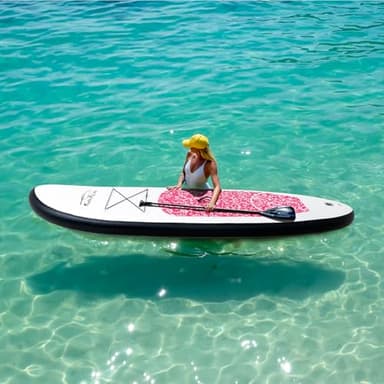 FEATH-R-LITE Inflatable Stand Up Paddle Board 10'x30''x6'' Ultra-Light (16.7lbs) SUP with Paddleboard Accessories,Three Fins,Adjustable Paddle, Pump,Backpack, Leash - Image 7