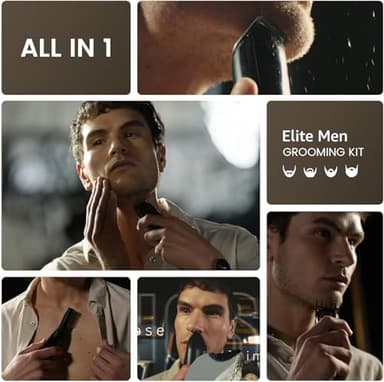 SHPAVVER Beard Trimmer for Men: Professional Barber Hair Clippers - 16-in-1 Cordless Grooming Kit - Waterproof Electric Razor with Turbo Speed & Precision Blades - Image 2