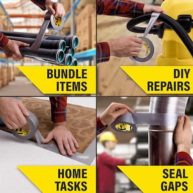 24-Pack Duct Tape - Heavy Duty, Waterproof - 90 Ft x 2 in - Silver, Flexible, No Residue, Easy Tear, All-Weather, Duct Tape Bulk Value for Outdoor Use, DIY, School, Office, B2B, Repairs, Crafts - Image 6