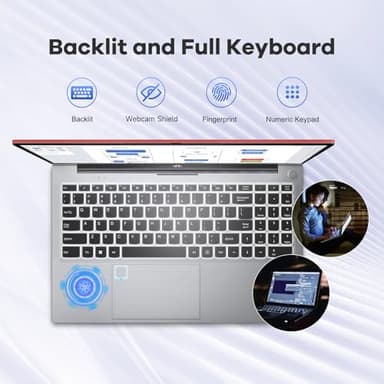 NIMO 15.6 Laptop, Student-Laptop 16GB RAM 1TB SSD 1080P FHD Laptop Intel 12th Gen Processor, Backlit Keyboard Fingerprint WiFi 6 BT5.2 Business-Laptop, 2 Years Warranty Windows 11 Laptop - Image 5