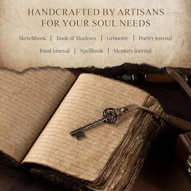 Vintage Leather Journal Lined Pages with Key - Antique Handmade Deckle Edge Vintage Paper Leather Bound Journal - Book of Shadows Journal - Leather Sketchbook - Drawing Journal - Great Gift - Image 7