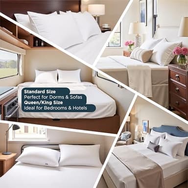 Bedsure Medium Firm Pillows Queen Size, Set of 2, Firm Queen Bed Pillows Hotel Quality Premium Original Down Alternative for Supportive Filling for Side, Back Sleepers - Image 7