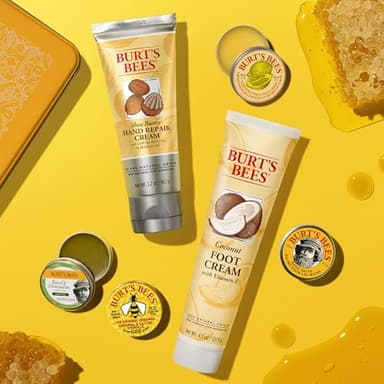 Burt's Bees Gifts Ideas - Classics Set, 6 Products in Giftable Tin – Cuticle Cream, Hand Salve, Lip Balm, Res-Q Ointment, Hand Repair and Foot Cream - Image 5