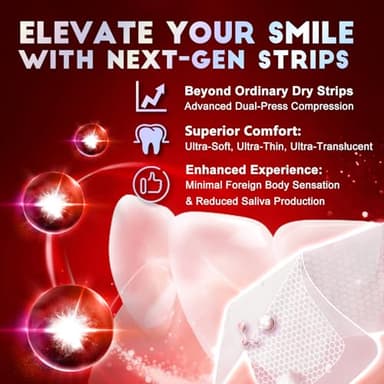 Teeth Whitening Strips for Tooth White: Professional Dentist Formulated Teeth Whitener Enamel-Safe Non-Slip 28 Strips 14 Treatments - Image 2