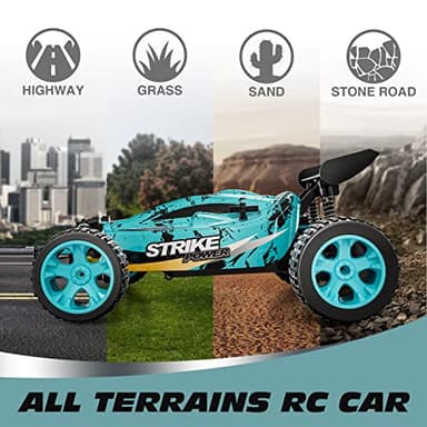 Tecnock RC Cars Remote Control Car for Kids, 1:18 Scale 20 KM/H 2WD Offroad Buggy, 2.4GHz RC Racing Car with USB-C Easy Charging & 50 Mins Playtime, Toys Gifts for Boys & Girls - Image 6