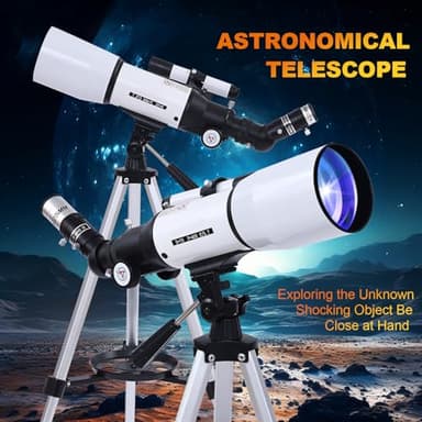 Telescope for Adults High Powered, 70mm Aperture 400mm Portable Telescope, Astronomical Refractor Telescopes for Kids, Telescopio with an Phone Adapter (40070) - Image 7