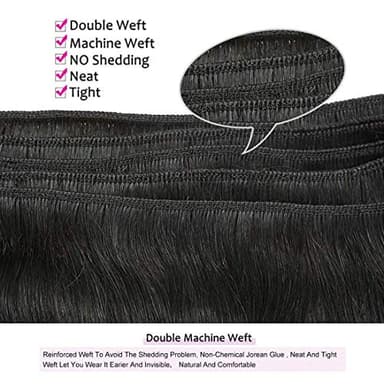 Liang Dian 14 Inch Straight Human Hair 4 Bundles Natural Color 12A Brazilian Virgin Hair 100% Unprocessed Straight Human Hair Bundles(14" 14" 14" 14") - Image 4