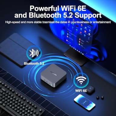 GEEKOM GT13 PRO Mini PC, Intel Core i9-13900HK (14C/20T, up to 5.4GHz), 32GB DDR4 RAM, 1TB PCIe 4.0 NVMe SSD, Aluminium Design Windows 11 Pro Desktop Computer with USB4,Wi-Fi 6E,BT 5.2,8K UHD - Image 5