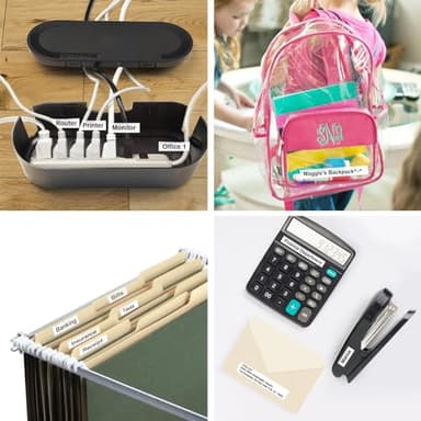 SUPVAN E10 Bluetooth Label Maker Machine with Tape, Continuous Waterproof Label, Versatile App with 35 Fonts and 1k+ Icons, Inkless Labeler for Home, Kitchen, School, Office Organization, Black - Image 6