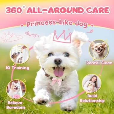 KIPRITII 25-Pack Pink Dreamy Dog Toy Set for Small Female Puppies - Includes Sweet Rope Toys, Chew Toys, Cute No-Stuffing Squeaky Dog Toy for Boredom and Teething - Image 4