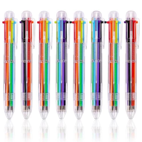 JPSOR 28 Pack Multicolor Pen, 0.5mm 6-in-1 Multicolor Ballpoint Pens, 6 Colors Retractable Ballpoint Pens for Office School Supplies Students Gift - Image 1