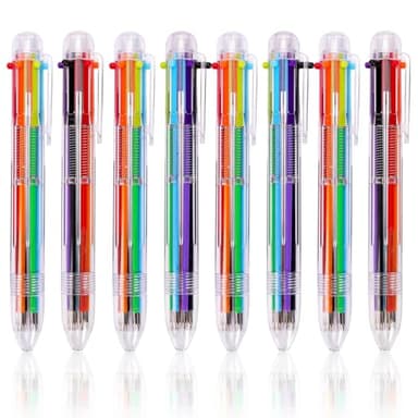 JPSOR 28 Pack Multicolor Pen, 0.5mm 6-in-1 Multicolor Ballpoint Pens, 6 Colors Retractable Ballpoint Pens for Office School Supplies Students Gift - Image 1