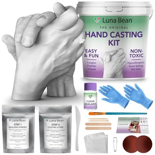 Luna Bean Hand Casting Kit – The Original Hand Mold Kit for Couples – Christmas Gifts, Bridal Shower, Wedding, Engagement Gifts for Her Him Anniversary for Men Women Wife Husband Boyfriend Girlfriend - Image 1