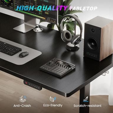 SIAGO Electric Standing Desk Adjustable - 48 x 24 Inch Sit Stand up Desk with Cable Management - 3 Memory Preset Adjustable Height Table - Image 7