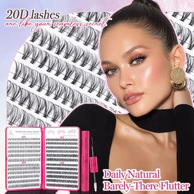 Waltz Lash Clusters Kit - Lash Clusters Lash Extension Kit with Bond and Seal Eyelash Cluster 20D30D40D50D-0.07D Cluster Eyelash Extensions Eyelash Extension Kit DIY at Home - Image 7