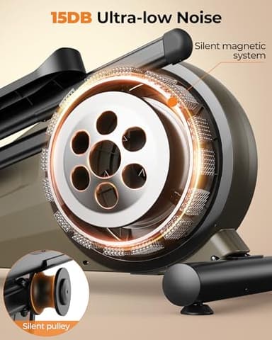 Niceday Elliptical Machine, Elliptical Exercise Machine for Home Use with Hyper-Quiet Magnetic Driving System, 20IN Stride, 16 Resistance Levels, 500LBS Loading Capacity, App Supported - Image 6