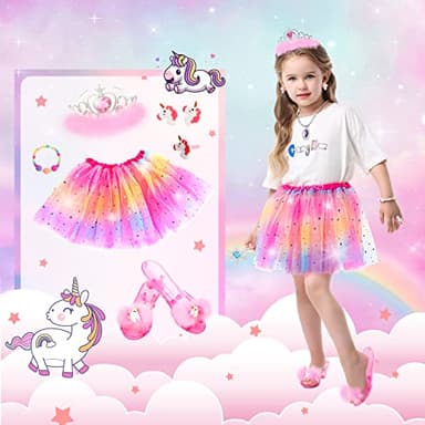 Princess Dress Up Shoes Set, Girls Dress Up Toys Toddler Jewelry Boutique Kit, 3 Themes of Unicorn Mermaid Ice Princess Costumes Set, Pretend Play Gifts for Little Girls Aged 3-6 Years Old - Image 2