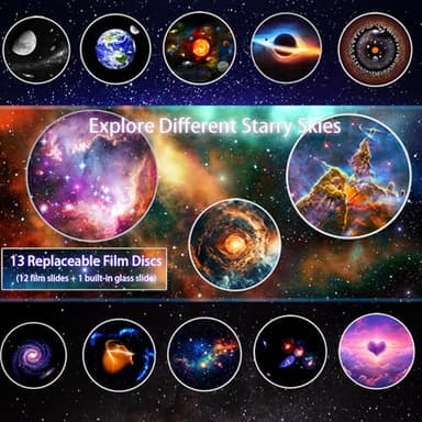 [Pro 2025] Planetarium Projector with Brighter Wider Projection, 13 in 1 Star Projector Galaxy Light with Starry Night Sky Space Nebula Solar System Constellation Moon for Bedroom Ceiling Room Decor - Image 2