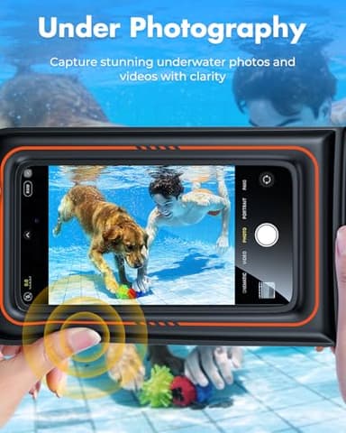 UNBREAKcable Floating Waterproof Phone Pouch 2 Pack, IPX8 Waterproof Phone Case Dry Bag Kayak/Beach/Cruise Travel Essentials, Water Proof Pouch for iPhone 17 16 15 Pro Max, Samsung S25 Ultra S24-7" - Image 4