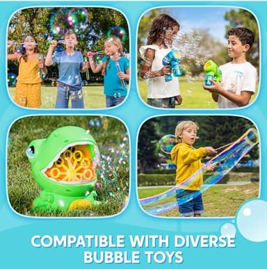 SYNCFUN 16 oz Bubble Solution Refills(Up to 1.25 Gallons), Concentrated Solution for Bubble Machine, Wands, Blower, Easter, Outdoors Activity - Image 4