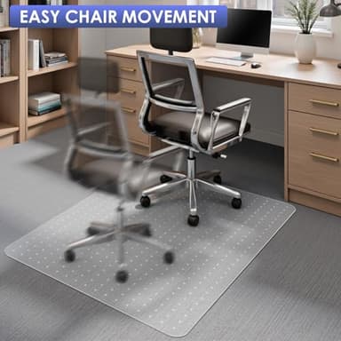 Kuyal Office Chair Mat for Carpet, 32x49 Clear Heavy Duty Computer Chair Mat, Under Desk Protector Carpeted Floors Mat, Easy Chair Movement,Ship Flat - Image 6