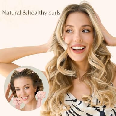 Yanibest Heatless Hair Curler, No Heat Hair Curlers to Sleep in, Super Soft Ribbon Wrap for Long Hair, Overnight Heatless Curling Set with Scrunchies and Clip, for All Hair types - Image 2