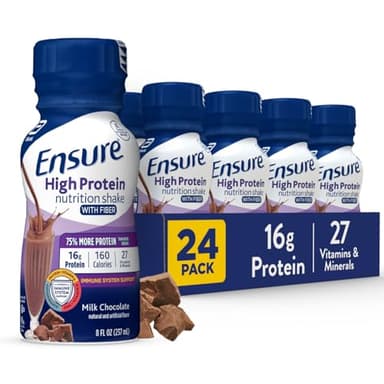Ensure High Protein Milk Chocolate Nutrition Shake With Fiber | 24 Pack - Image 1