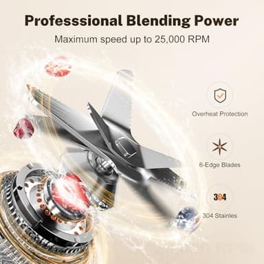 MAGETANG Smoothie Blender 1800W Powerful Blenders for Kitchen 70 Oz Large Capacity and BPA-Free Containers with To-Go Cup Countertop Blender for Smoothies, Ice Crushing & Frozen Drinks Red - Image 3