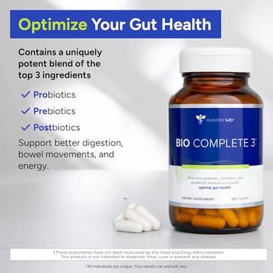 Gundry MD® Bio Complete 3, 3-in-1 Probiotics for Gut Health, Probiotic Supplements for Digestion, Supplement Supporting Bloating, Gas, Food Cravings, Energy Levels, Skin, and Focus, 30 Day Supply - Image 2