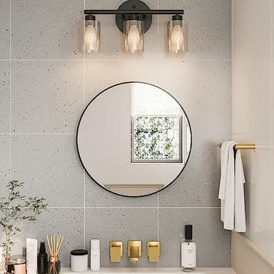 Growsun Black Round Mirror 24 inch, Wall Mounted Circle Mirror, Metal Framed Mirror for Bathroom Vanity, Bedroom Home Decor Mirros - Image 7