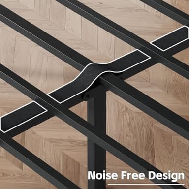 Fluest Queen Bed Frame with Headboard Linien Upholstered Bed Frame Platform,All Metal Slats Support Platform Bed Frame with Storage Space,Easy Assembly,Noise Free,No Box Spring Needed,Grey - Image 6