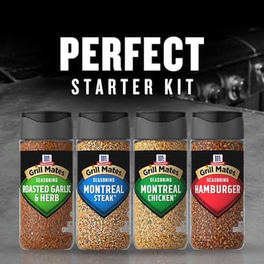 McCormick Grill Mates Spices, Everyday Grilling Variety Pack (Montreal Steak, Montreal Chicken, Roasted Garlic & Herb, Hamburger), 4 Count - Image 2