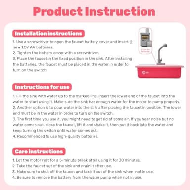 CUTE STONE Color Changing Play Kitchen Sink Toys, Children Electric Dishwasher Playing Toy with Running Water,Upgraded Real Faucet and Play Dishes,Pretend Role Play Toys for Kids Boys Girls - Image 6