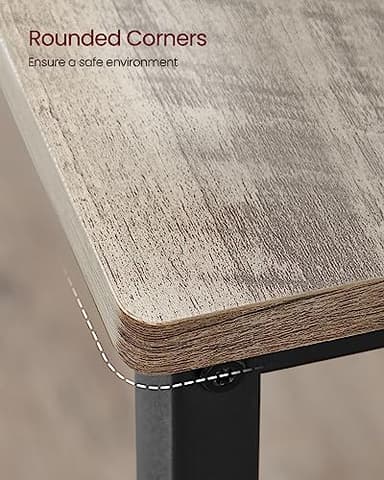 VASAGLE Kitchen Island with 3 Shelves, 47.2 Inches Width Kitchen Shelf with Large Worktop, Stable Steel Structure, Industrial, Easy to Assemble, Greige and Black UKKI001B02 - Image 9