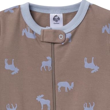 Gerber Baby-Girls 3-Pack Snug Fit Footless One-Piece Cotton Pajamas, Moose & Trees, 3-6 Months - Image 5