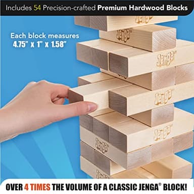 Jenga Giant - Hardwood Blocks - Stacks to Over 3 feet - Officially Licensed - JS4 - Image 4